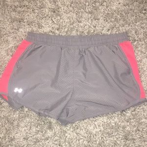 UA shorts w pink sides